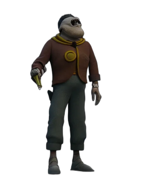 staff, creature, animal, jacket transparent PNG cut-out
