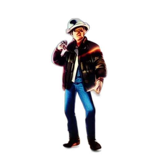 jacket, staff, hat, weapon transparent PNG cut-out