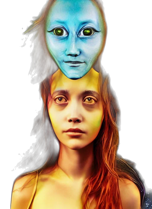 mask, face, robot, fantasy art transparent PNG cut-out