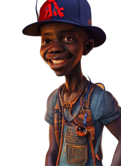 face, hat, staff, robot transparent PNG cut-out