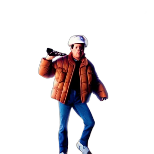 jacket, staff, robot, weapon transparent PNG cut-out
