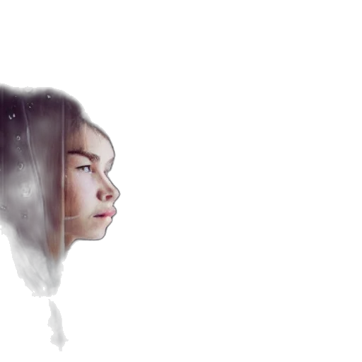 face, mask, hair, umbrella transparent PNG cut-out