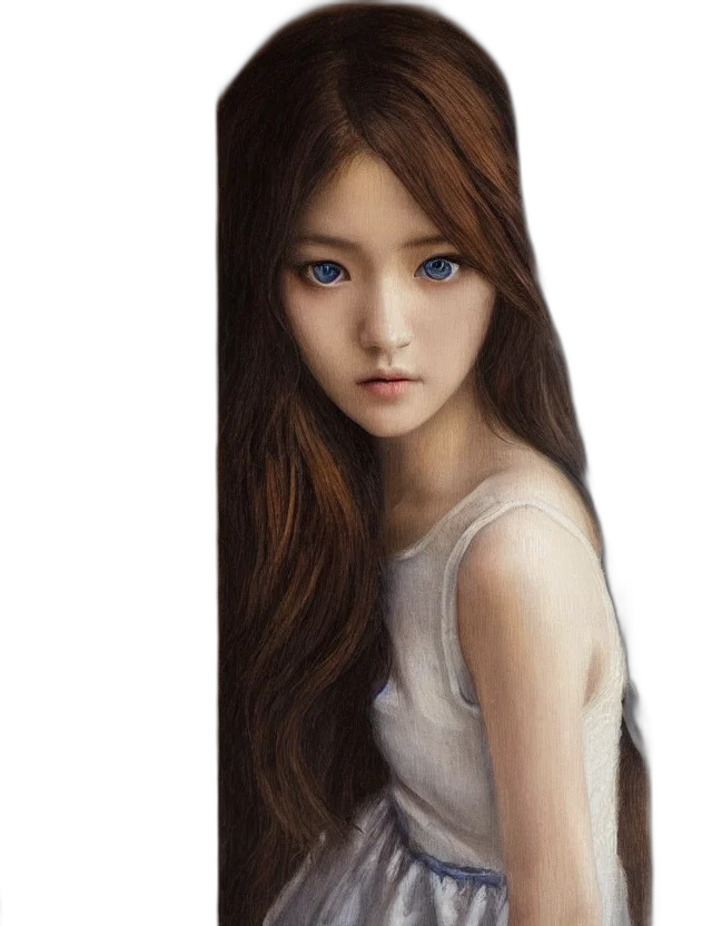face, dress, hair, photorealistic transparent PNG cut-out