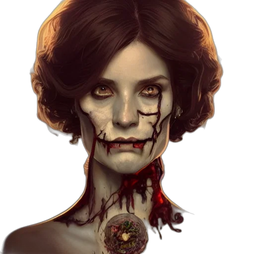face, concept art, fantasy art, comic book art transparent PNG cut-out