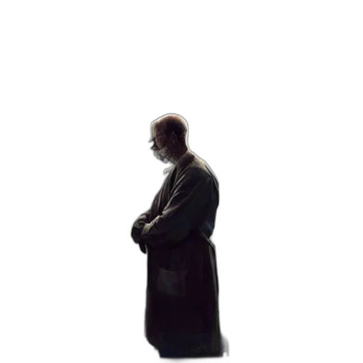 jacket, staff, face, robot transparent PNG cut-out