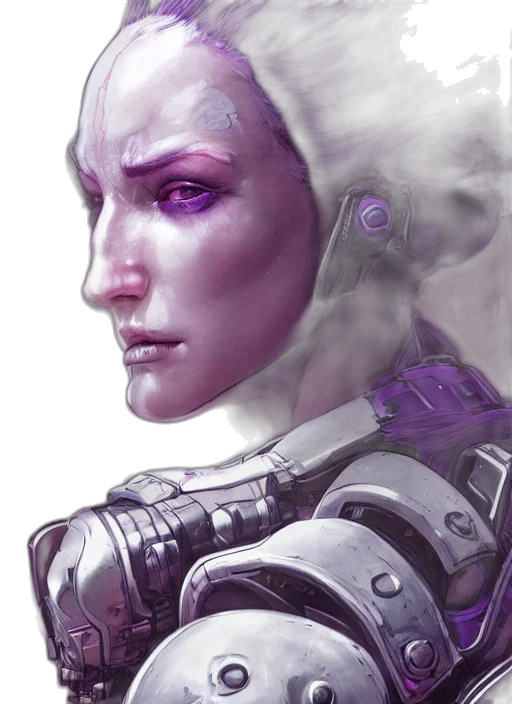 robot, face, cyberpunk, concept art transparent PNG cut-out