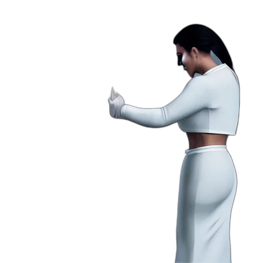 dress, concept art, 3d render, kim transparent PNG cut-out