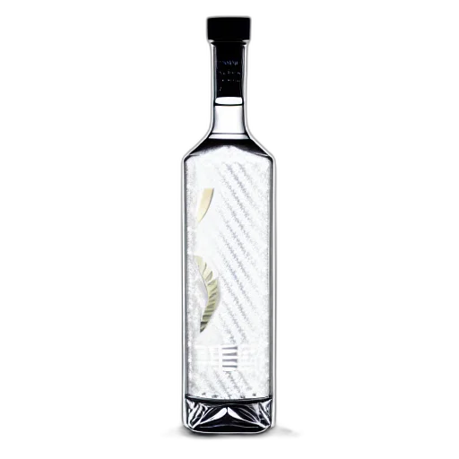 bottle, vodka, modern, label transparent PNG cut-out