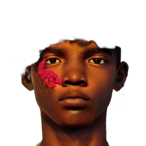 face, mask, crown, flower transparent PNG cut-out