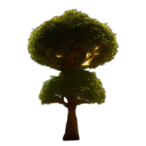 tree, crown, creature, staff transparent PNG cut-out