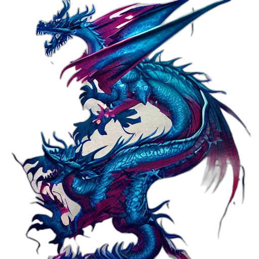 dragon, staff, creature, fantasy art transparent PNG cut-out