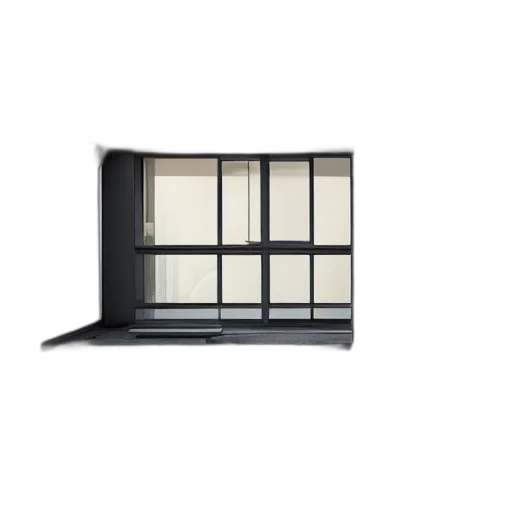 furniture, building, 3d render, monochrome transparent PNG cut-out