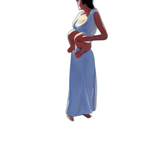 dress, staff, jewelry, concept art transparent PNG cut-out