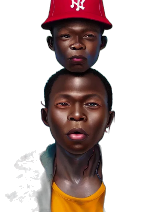 face, photorealistic, concept art, comic book art transparent PNG cut-out