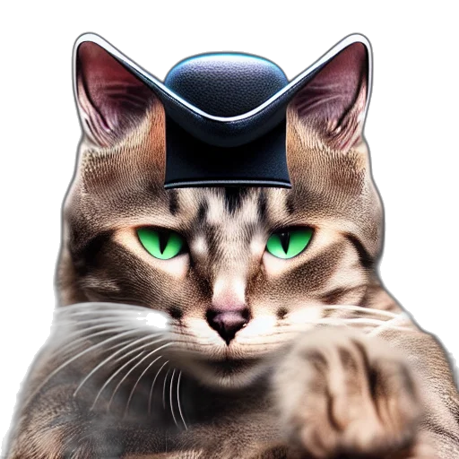 hat, robot, staff, animal transparent PNG cut-out