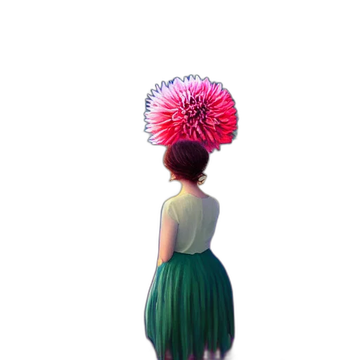 umbrella, hat, dress, flower transparent PNG cut-out