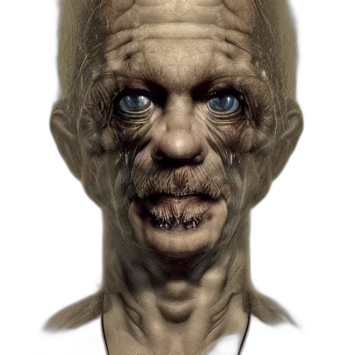 face, mask, creature, staff transparent PNG cut-out