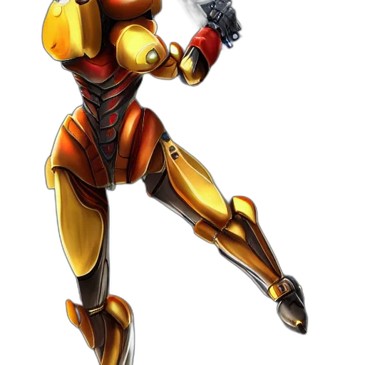 robot, weapon, concept art, 3d render transparent PNG cut-out