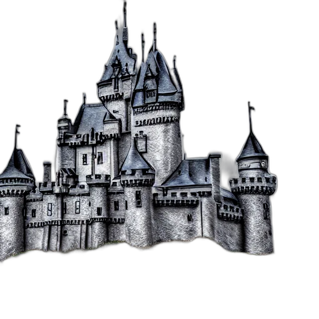crown, building, 3d render, concept art transparent PNG cut-out