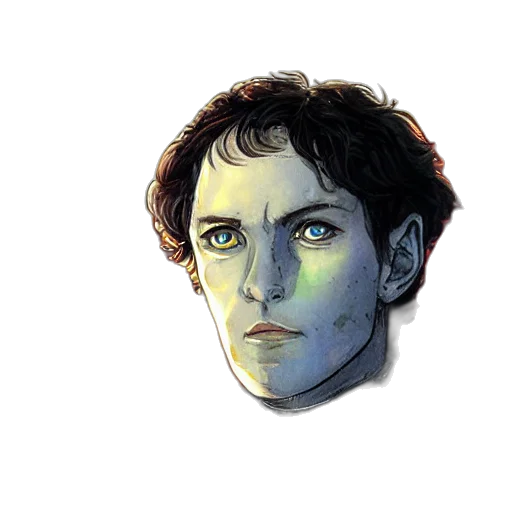 face, mask, robot, watercolor transparent PNG cut-out