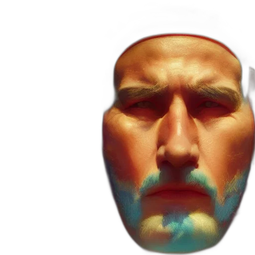 face, mask, hat, 3d render transparent PNG cut-out