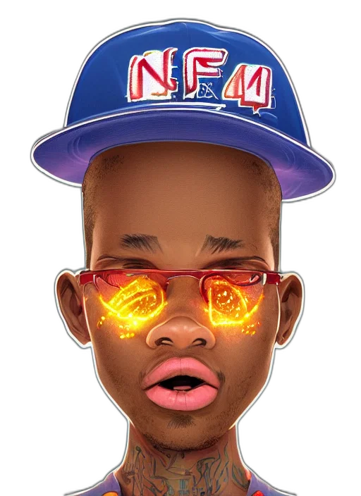 face, cartoon, photorealistic, 3d render transparent PNG cut-out