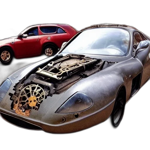 car, weapon, 3d render, photorealistic transparent PNG cut-out