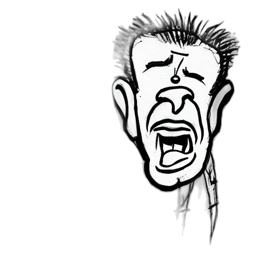 face, cartoon, photorealistic, comic book art transparent PNG cut-out
