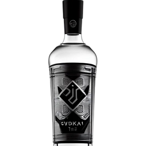 bottle, 3d render, vodka, modern transparent PNG cut-out