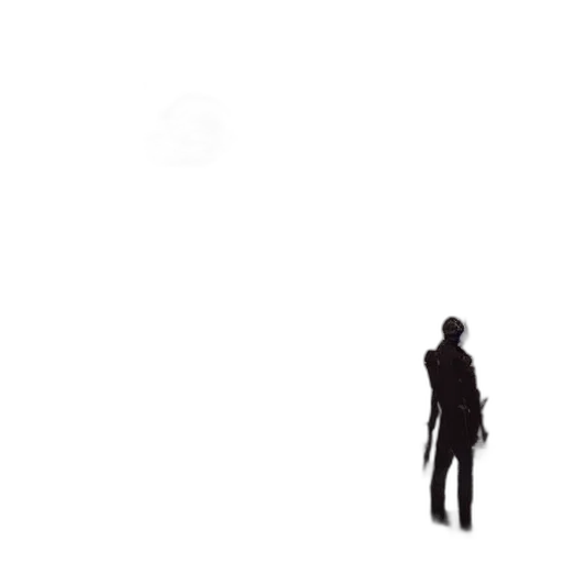 robot, staff, jacket, creature transparent PNG cut-out
