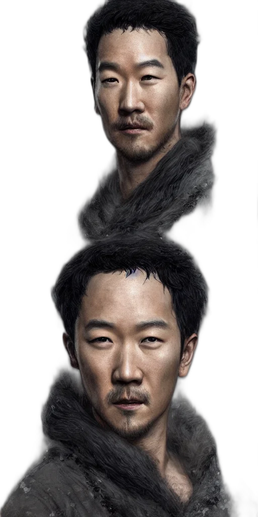 hair, face, mask, photorealistic transparent PNG cut-out