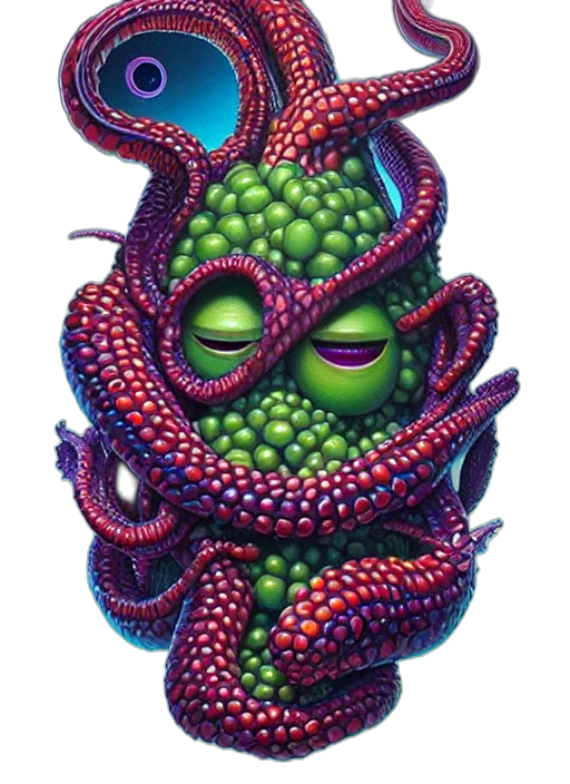 creature, staff, mask, concept art transparent PNG cut-out