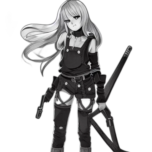 weapon, staff, sword, robot transparent PNG cut-out