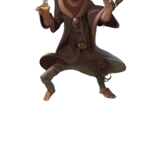 staff, mask, creature, jacket transparent PNG cut-out
