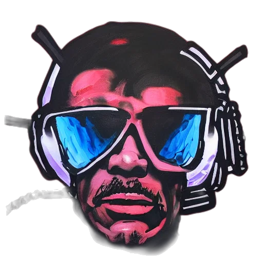 mask, face, cyberpunk, cartoon transparent PNG cut-out