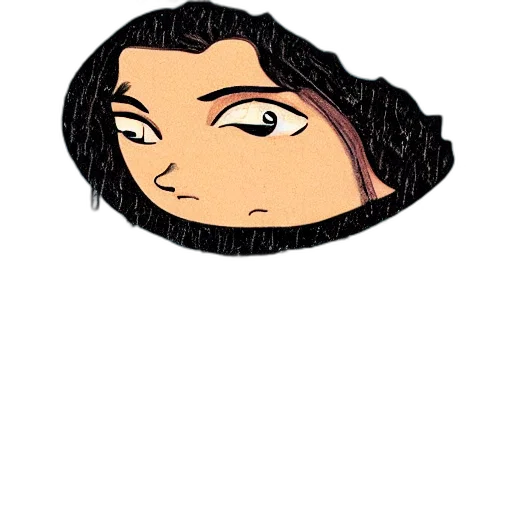 hair, face, staff, jewelry transparent PNG cut-out