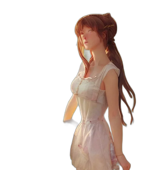 dress, face, concept art, fantasy art transparent PNG cut-out