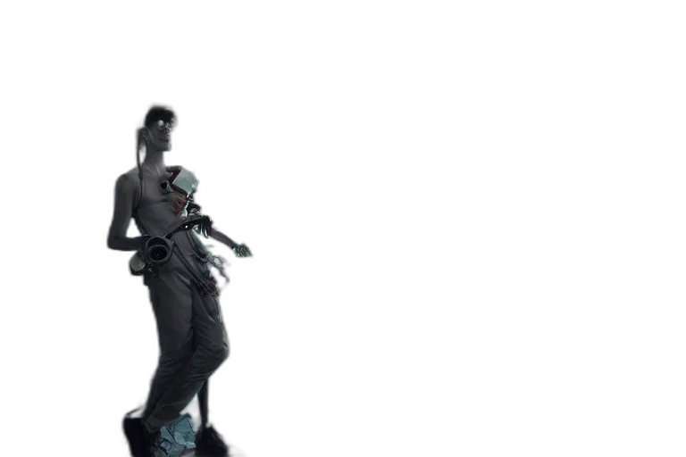 robot, staff, weapon, sword transparent PNG cut-out