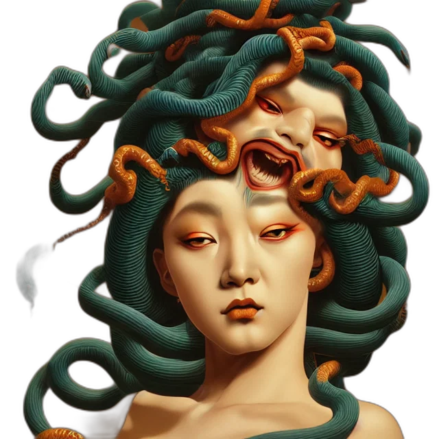hair, creature, mask, face transparent PNG cut-out