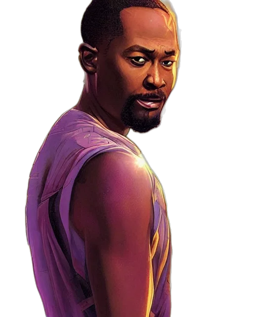 face, comic book art, photorealistic, concept art transparent PNG cut-out