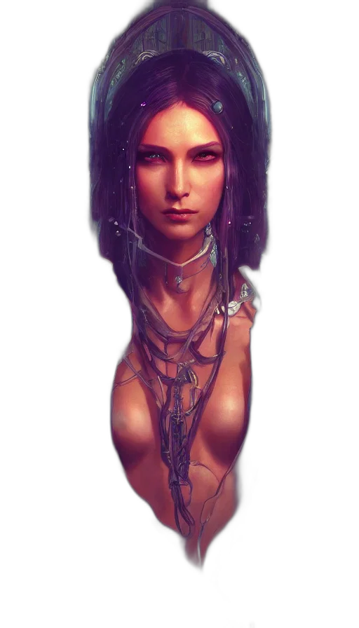 robot, face, jewelry, dress transparent PNG cut-out
