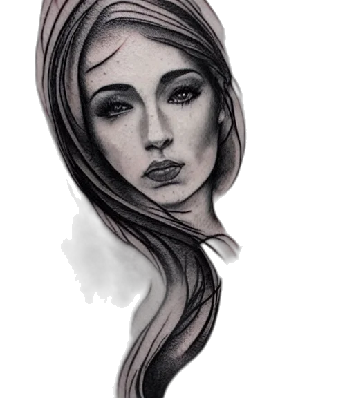 face, mask, hair, staff transparent PNG cut-out