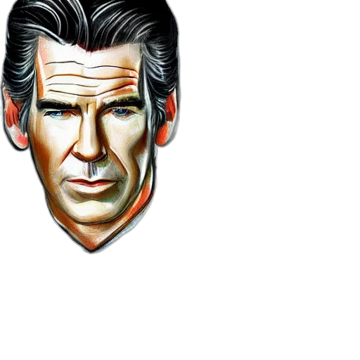face, mask, comic book art, pixel art transparent PNG cut-out