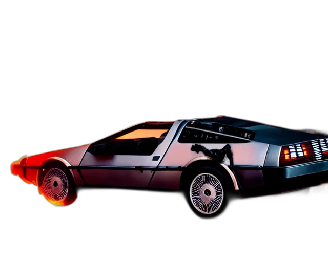car, robot, concept art, vaporwave transparent PNG cut-out