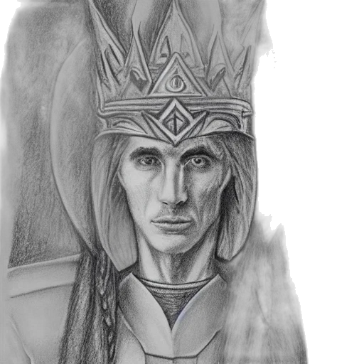 crown, face, staff, sword transparent PNG cut-out