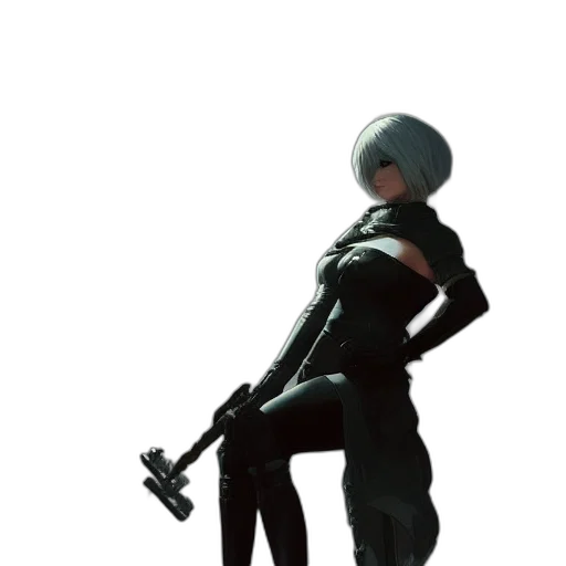 weapon, staff, robot, jacket transparent PNG cut-out