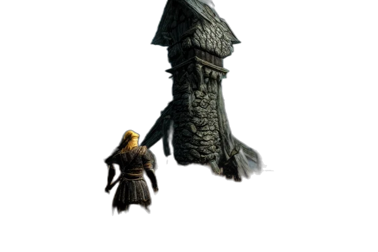 creature, hat, staff, dragon transparent PNG cut-out