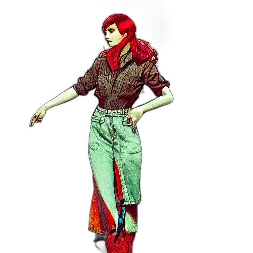 jacket, staff, concept art, comic book art transparent PNG cut-out