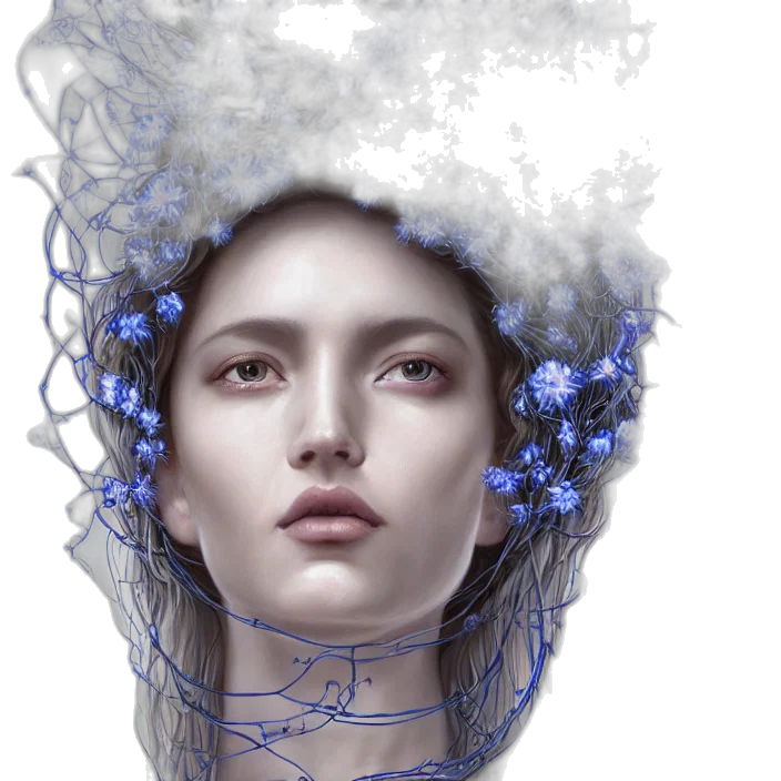 crown, face, hair, mask transparent PNG cut-out