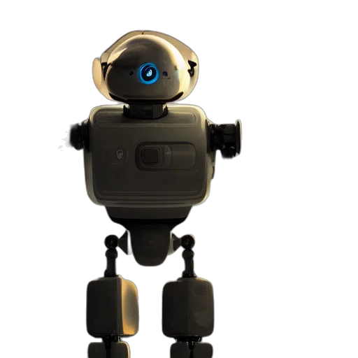 robot, staff, 3d render, concept art transparent PNG cut-out